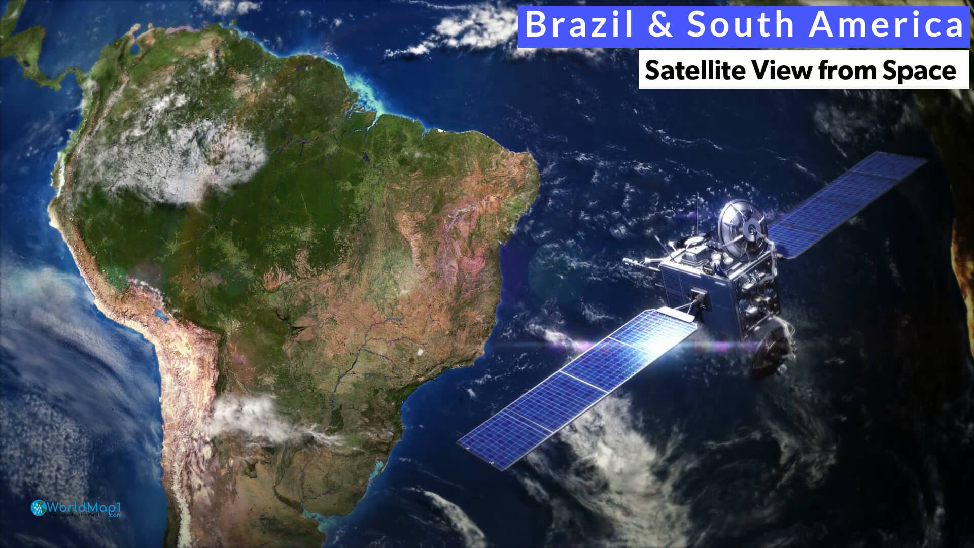 Brazil and South America Satellite Image